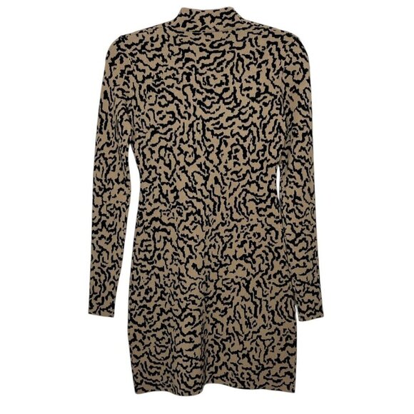 FRAME DENIM Leopard Print Bodycon Sweater Dress XXS | NWT | Fall Date Night - Picture 4 of 7